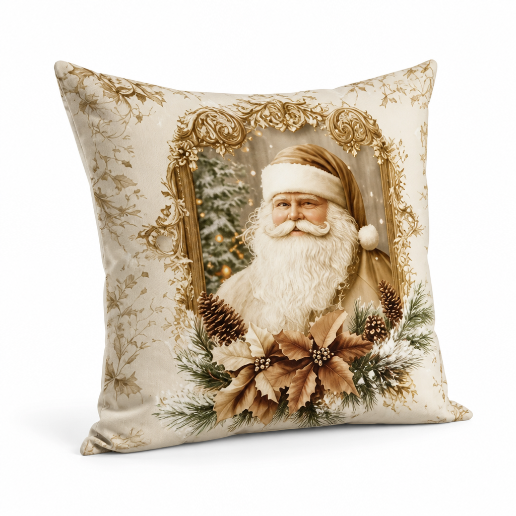 Holiday Pillow Cover 18x18 Inches Gold Velvet Christmas Decorative Throw Pillow Case with Zipper for Festive Sofa Decor | Lonoma
