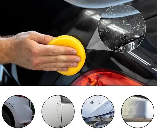 Pâte Réparatrice pour Rayures de Carrosserie avec Éponge Professionnelle Tous Types de Vernis Automobile | Koossa