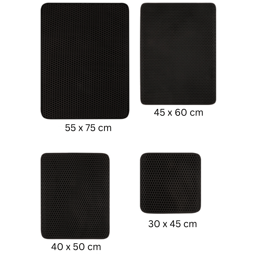 Cat Litter Mat Waterproof EVA Double Layer Small Medium Large Trapping Non-Slip Floor Protector Indoor Kitten Toilet Area | Koossa