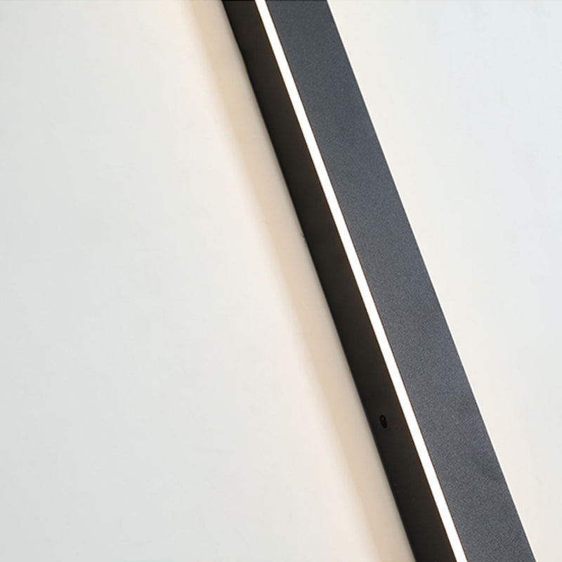 Applique murale LED extérieure verticale noire aluminium IP65 30–200 cm façade jardin allée éclairage moderne | Koossa