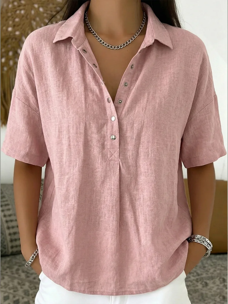 Lightweight Cotton Button-Through Collared Shirt in Seven Versatile Shades | Koossa