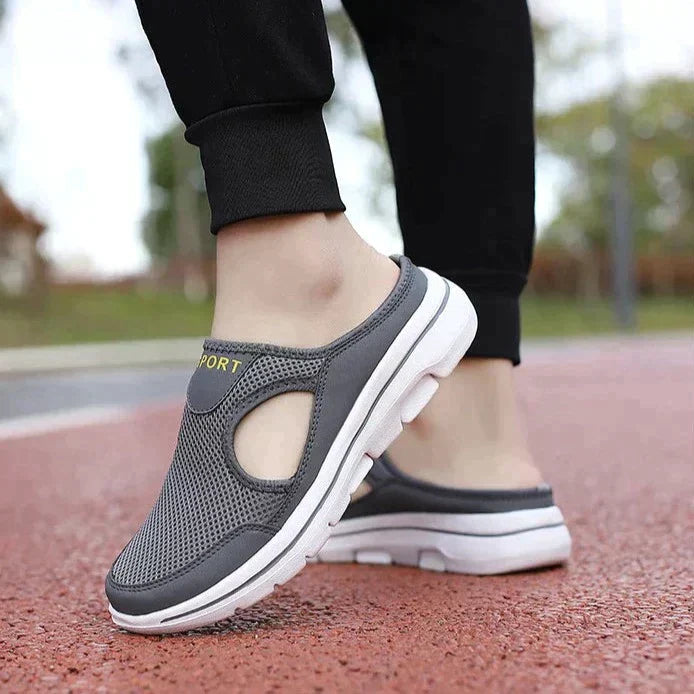 Men's Breathable Mesh Slip-On Slippers — Lightweight Orthopaedic Mule Shoes for Indoor & Outdoor Comfort | Koossa