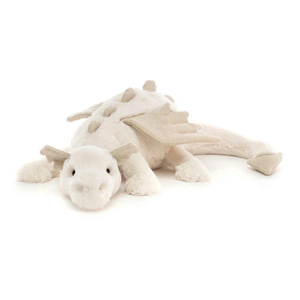 Winged Dragon Plush Toy – Soft Cuddly Stuffed Animal with Embroidered Details for Kids, Bedrooms, Nursery Decor | Lonoma