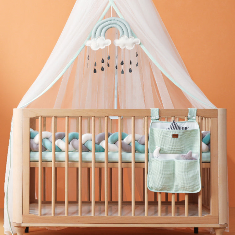 Braided Crib Bumper Pad Soft Nursery Bedding Safety Guard for Babies | Breathable Knot Cushion Protector for Infant Toddler Bed Rails | Lonoma