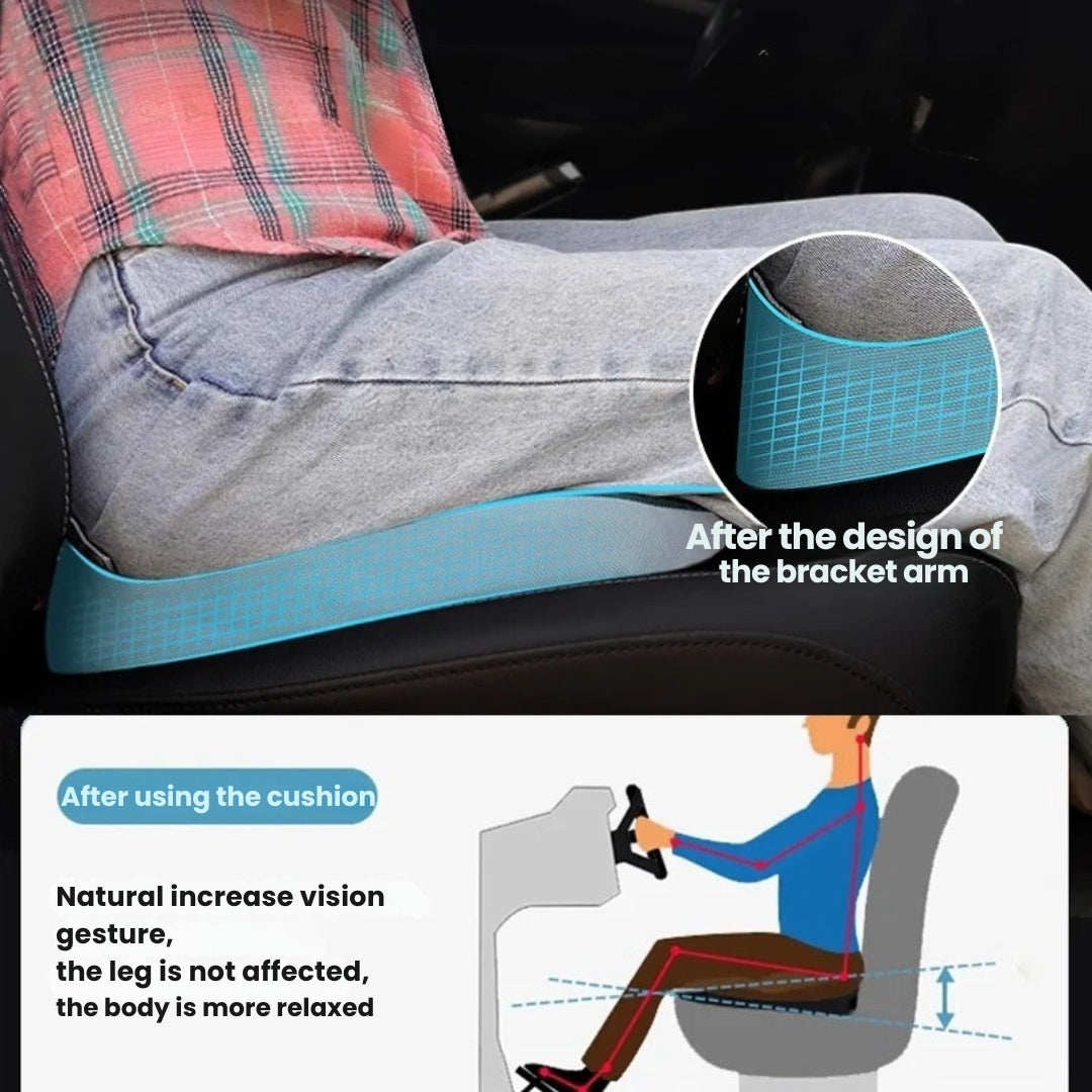 Coussin d'Assise Ergonomique en Mousse à Mémoire de Forme Respirant Antidérapant Housse Lavable Confort Bureau | Koossa