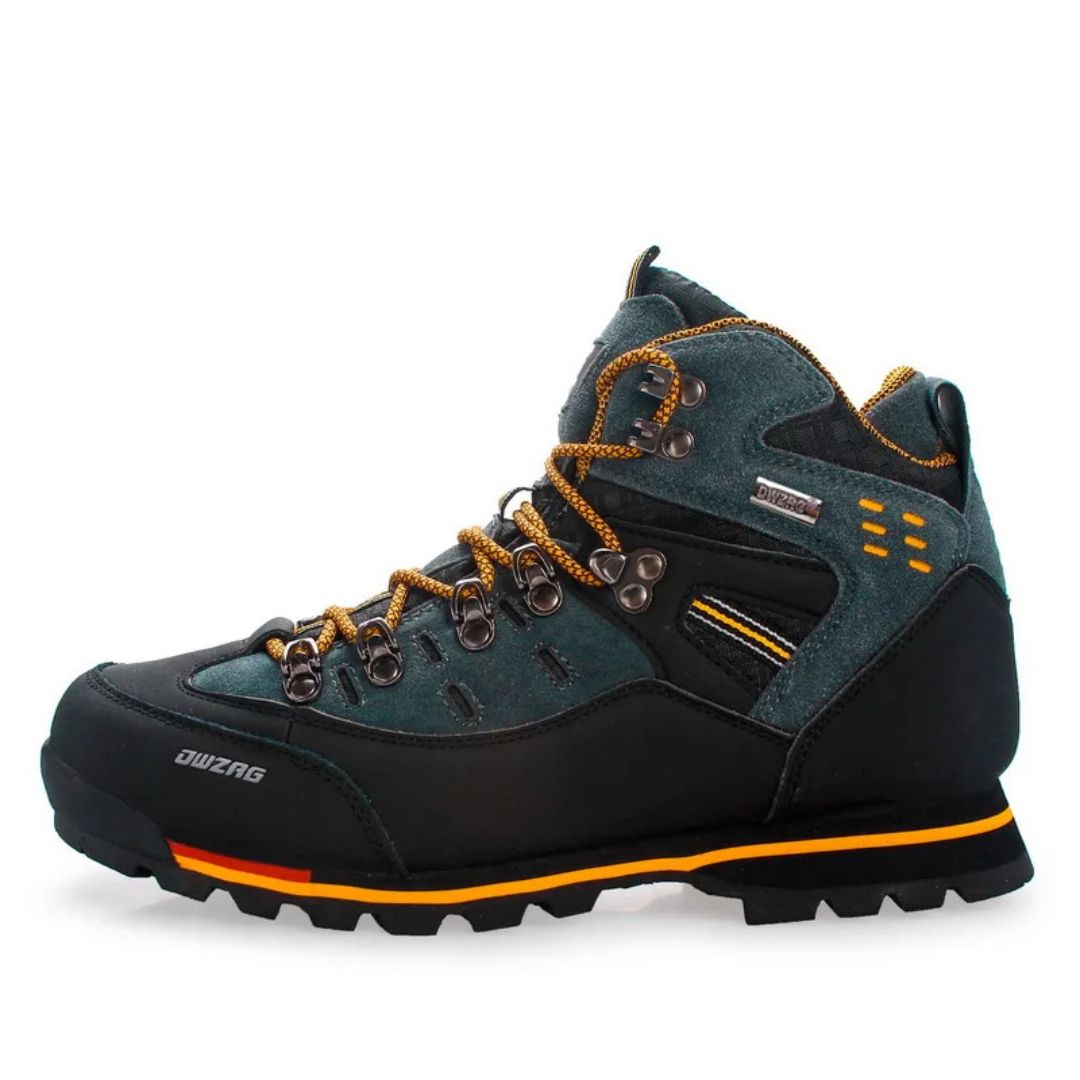 Men's Waterproof Hiking Boots, Mid-Ankle Non-Slip Rubber Sole Trekking Shoes for Winter Trail Walking, Mountain & Outdoor Use | Lonoma