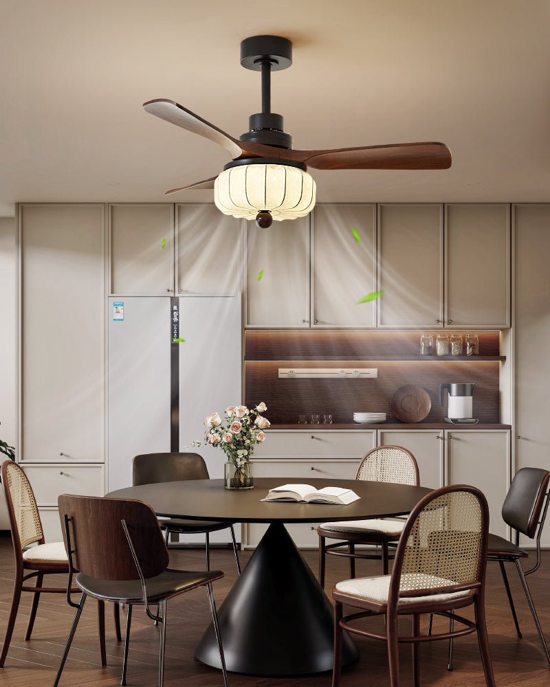 Vintage Ceiling Fan with Light 36-52 Inch 6-Speed Retro Industrial Fan Chandelier with LED & Remote Indoor | Lonoma