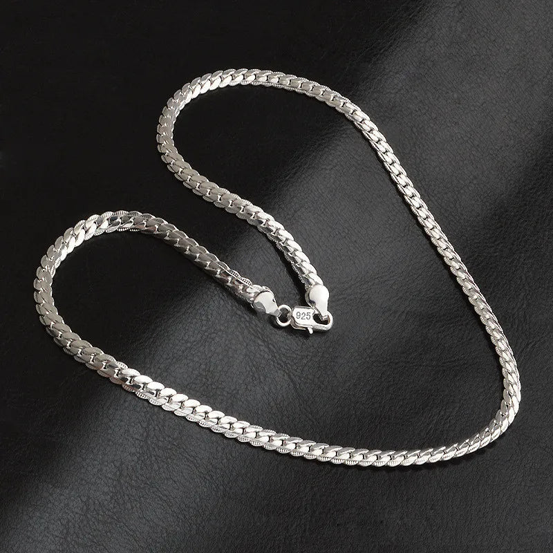 Women's Sterling Silver Chain Necklace — Elegant Timeless Jewellery for Weddings & Special Occasions | Koossa