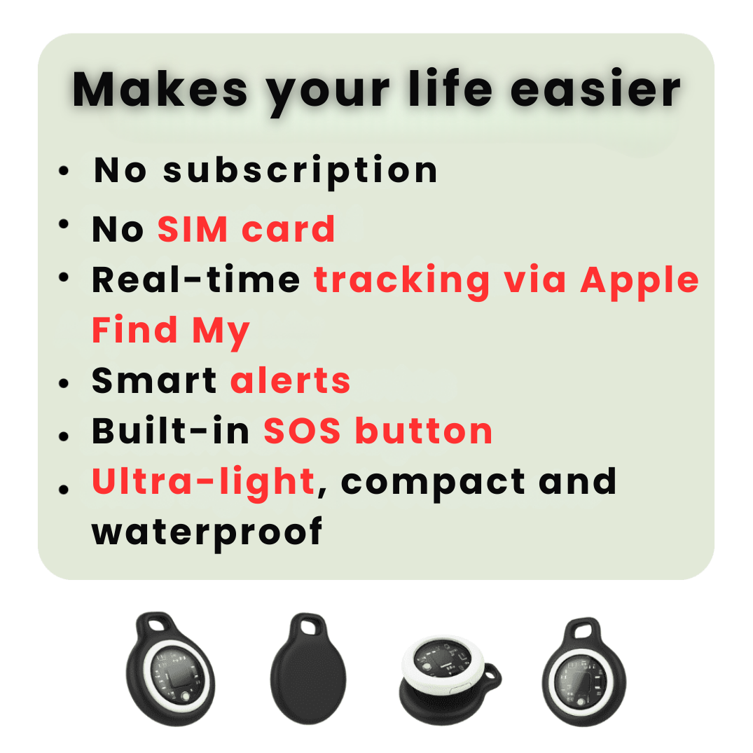Compact Location Finder for Elderly Adults | Real-Time Positioning Device with 12-Month Battery | No Monthly Fees | Lightweight GPS Locator | Lonoma