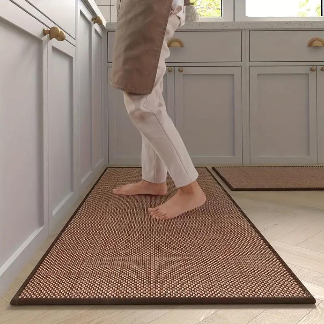 Anti-Fatigue Kitchen Mat Set 2-Piece Cushioned Foam Runner Rugs, Non-Slip Washable Floor Mats for Sink, Stove & Standing Prep | Lonoma