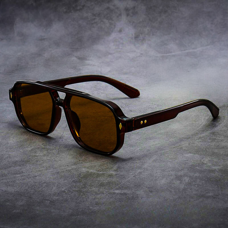 Oversized Square Sunglasses with Double Bridge in Five Classic Shades for Effortless Summer Style and Year-Round Sophistication | Koossa