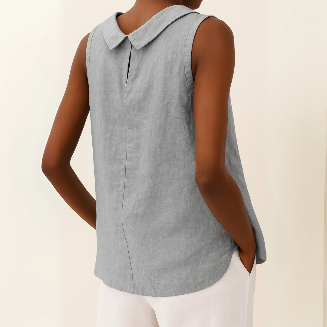 Women's Sleeveless Roll Neck Top in Soft Drape Fabric for Casual Elegance and Everyday Wear | Koossa