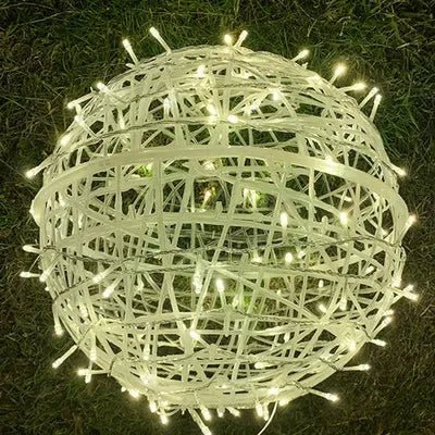 Sphère lumineuse LED étanche 20 cm IP65 blanc chaud pour jardin et terrasse éclairage décoratif extérieur | Koossa