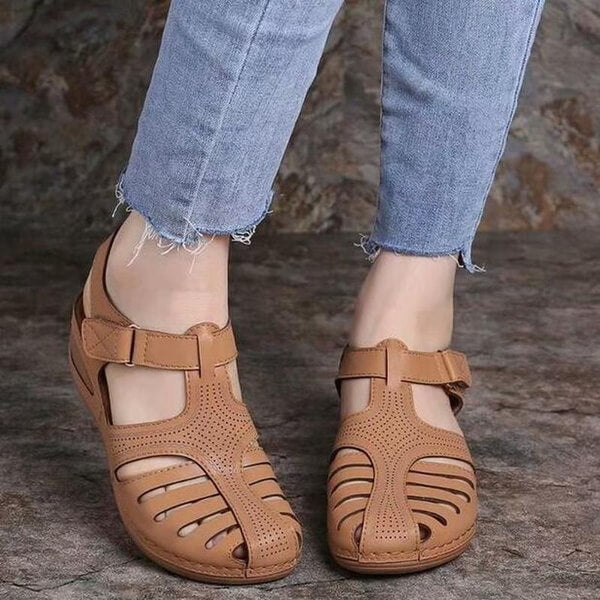 Women's Open-Toe Wedge Sandals with Cushioned Sole — Comfortable Summer Sandals for Everyday Wear & Travel | Koossa