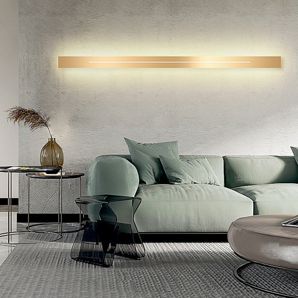 Linear LED Wall Sconce, Modern Black or Gold Metal Hardwired Wall Light for Living Room, Bedroom, Hallway, Entryway & Dining Area | Lonoma