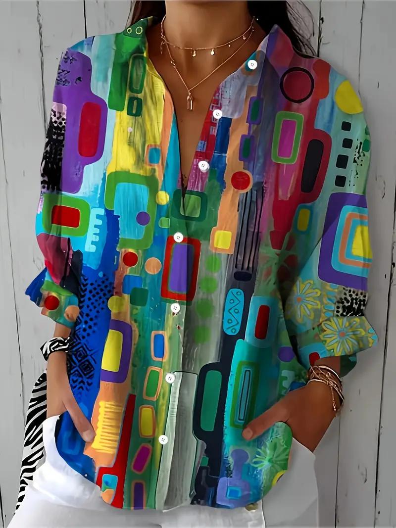 Women's Modern Multi Colour Blouse — Timeless Classic Shirt for Office & Weekend Wear | Koossa