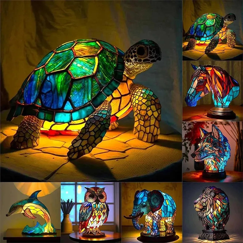 Animal Nightlight Sculpture 6 Inch Accent Lamp LED Decorative Light Figure for Kids Room Bedroom Office Desk | Lonoma