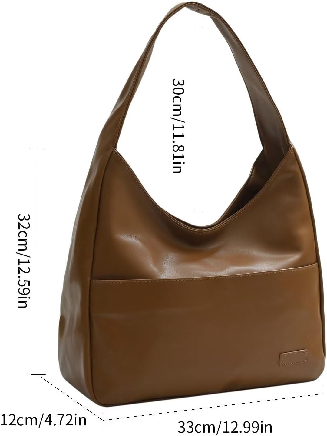 Soft Faux Leather Shoulder Bag in Contemporary Minimalist Silhouette for Work and Weekend Styling | Koossa