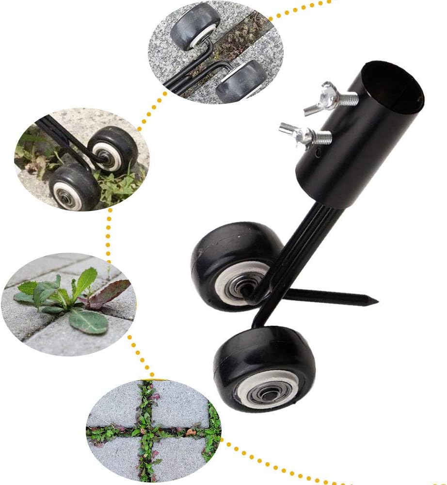 Rolling Weed Removal Tool for Paving Joints, Steel Crack Weeder for Driveways, Patios & Walkways, Stand-Up Manual Garden Scraper | Lonoma