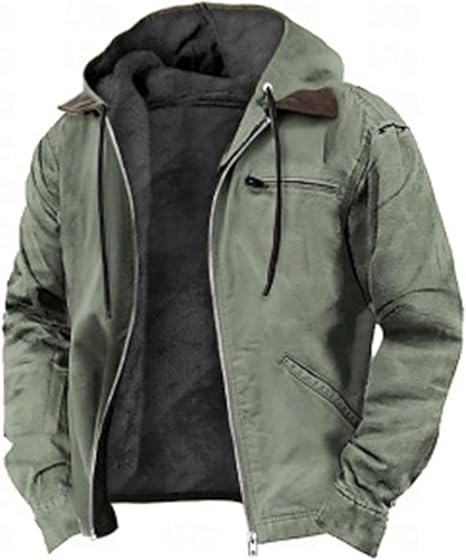 Men's Hooded Jacket with Quilted Lining — Lightweight Autumn Winter Coat for Smart Casual Wear | Koossa