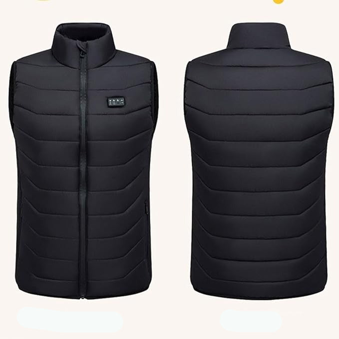 Women's Black Heated Gilet — USB Rechargeable Body Warmer with Multi-Zone Heating for Autumn & Winter | Koossa
