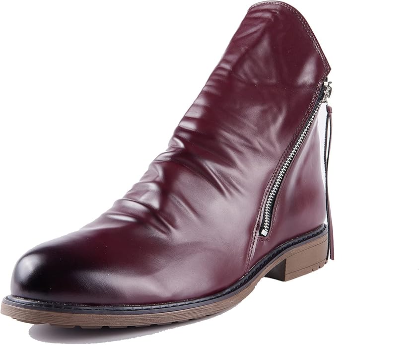 Leather Ankle Boots with Side Zip and Low Block Heel for Women — Comfortable All-Day Casual Footwear | Koossa