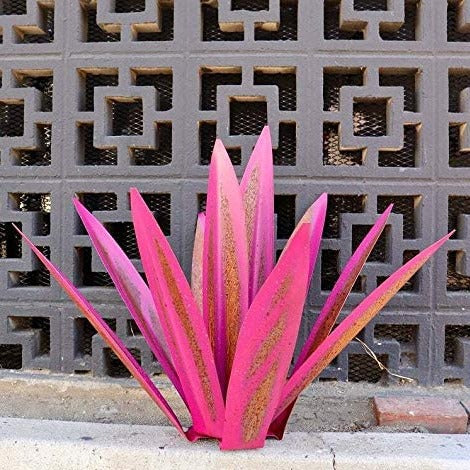Sculpture d'agave en métal pour jardin, terrasse et intérieur – Finition artisanale toute saison résistante | Koossa
