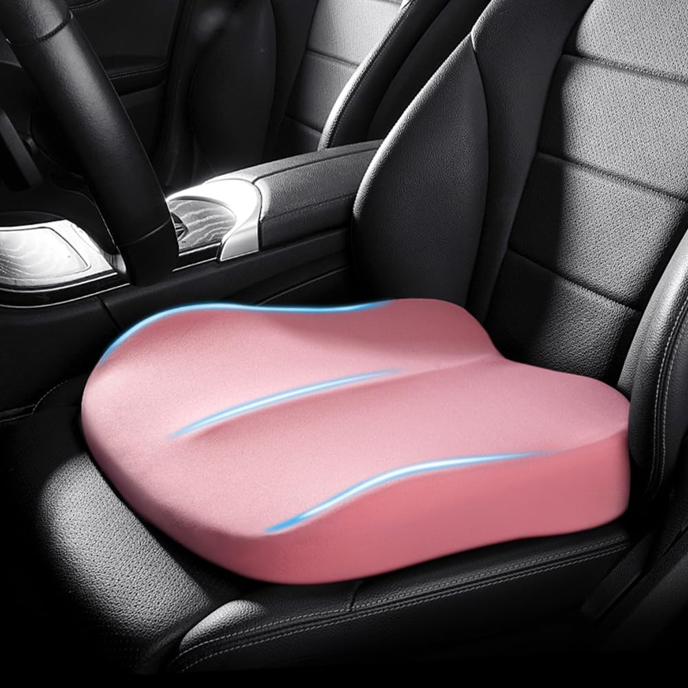 Memory Foam Car Seat Cushion Booster Wedge for Better Posture & Visibility 3-Inch Lift for Drivers Office Chair Support | Lonoma