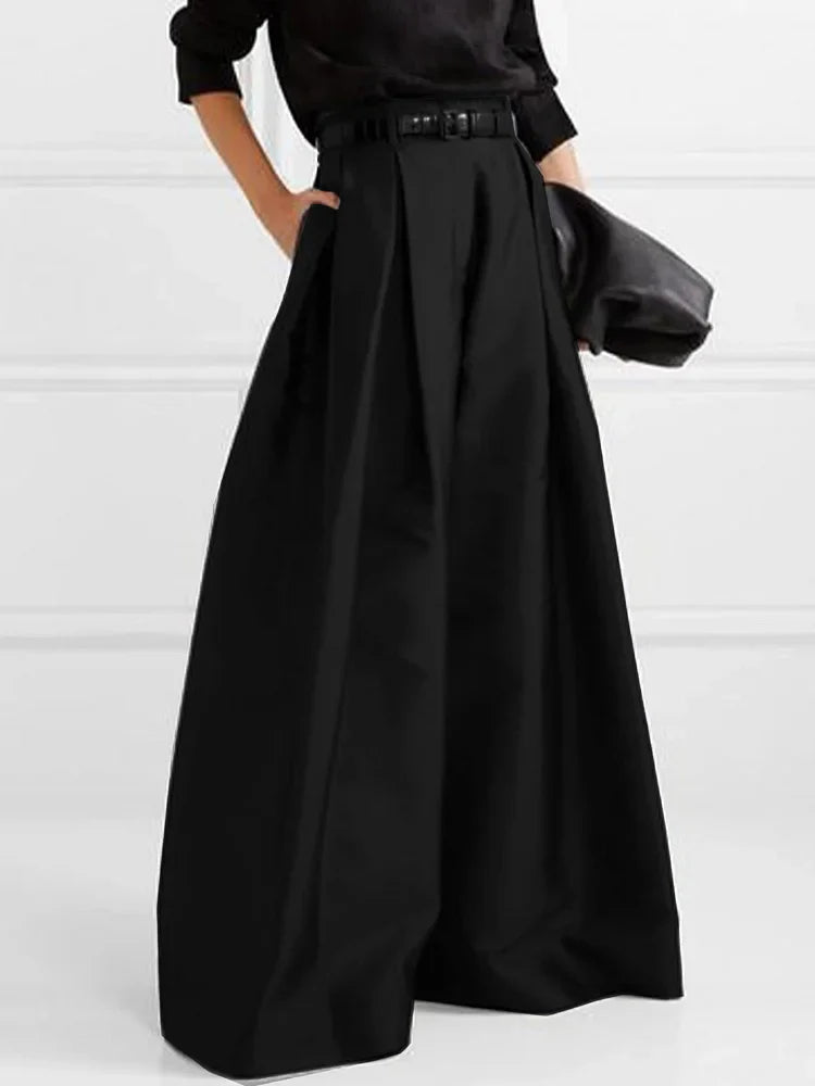 Women's High-Waist Wide-Leg Trousers — Elegant Palazzo Trousers for Work, Brunch & Casual Days | Koossa