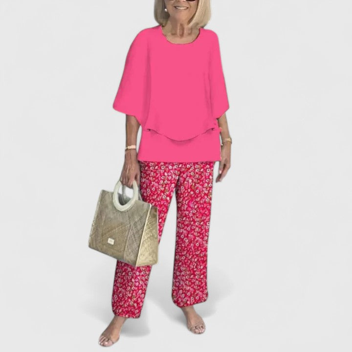Women's Relaxed Two-Piece Co-Ord Set in Lightweight Fabric for Effortless Everyday Style and Smart Casual Occasions | Koossa