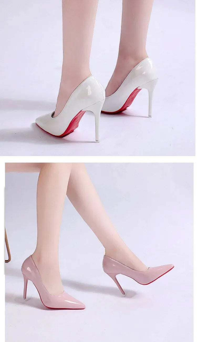 Women's Stiletto Court Shoes with Low Vamp & High Heel — Elegant Pointed Pumps for Office & Evening Wear | Koossa
