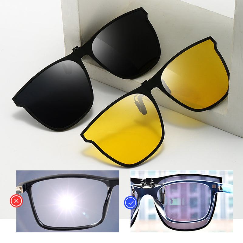 Polarised Clip-On Sunglasses Attachment for Prescription Glasses — UV Protection & Glare Reduction | Koossa
