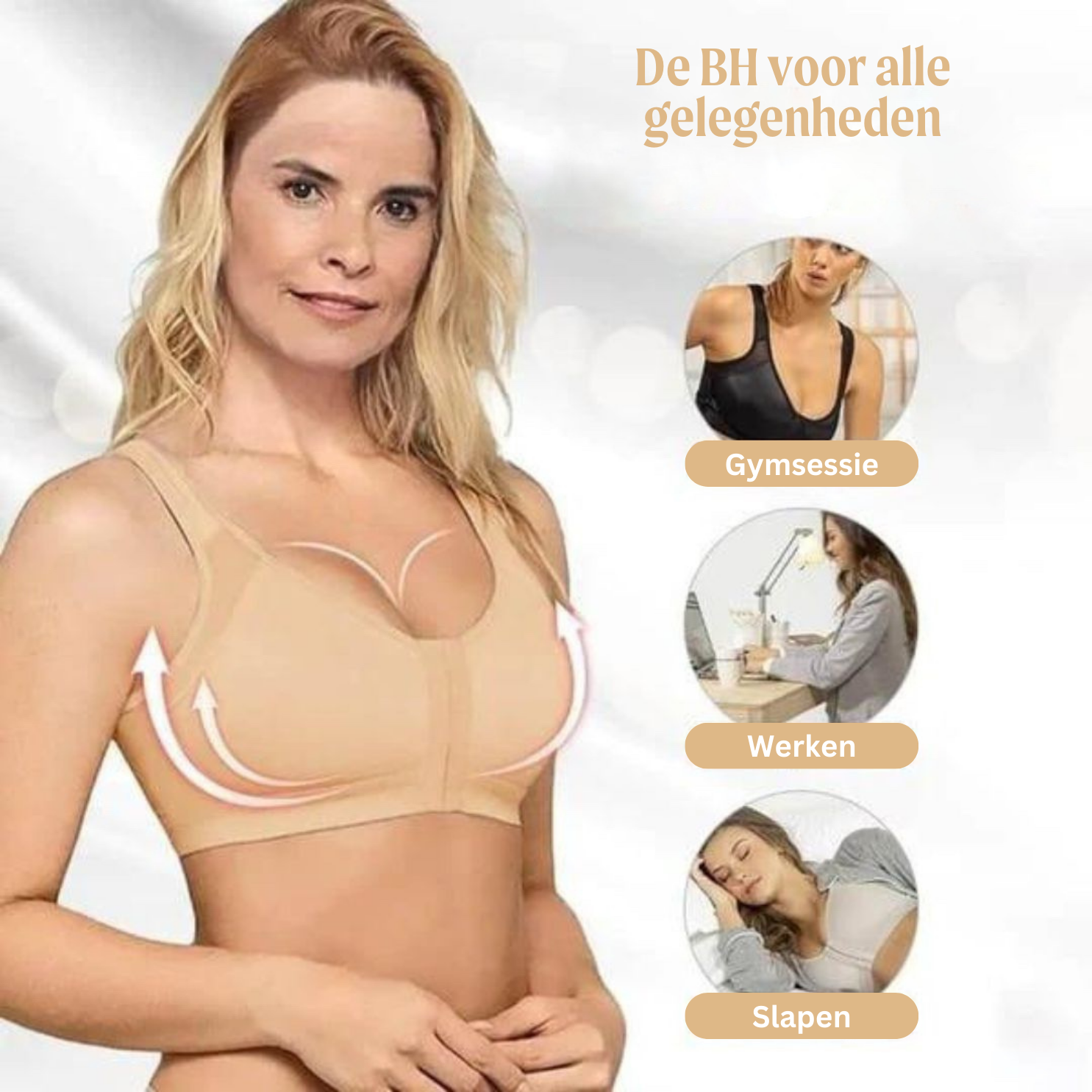 Women's Posture-Correcting Front-Fastening Wireless Bra — Everyday Comfort & Back Support for Mature Women | Koossa