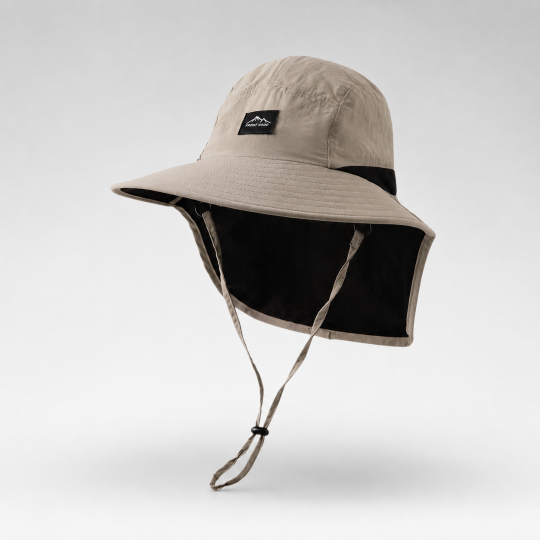 Chapeau Aventure Large Bord avec Protection Nuque Amovible Anti-UV pour Trekking Randonnée Pêche Plein Air | Koossa
