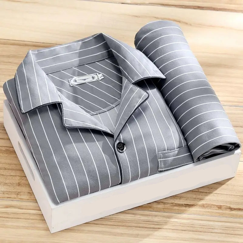 Men's Classic Button-Front Nightshirt — Elegant Loungewear for Comfortable Sleep & Relaxed Evenings | Koossa