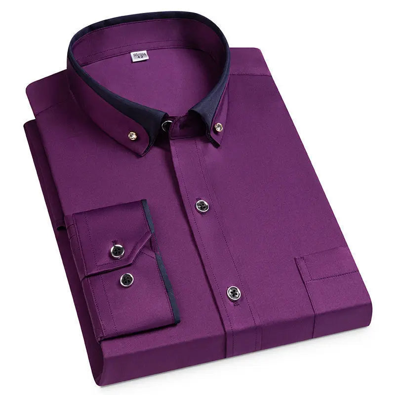 Men's Non-Iron Business Shirt with Stretch — Classic Formal Shirt for Office & Professional Occasions | Koossa