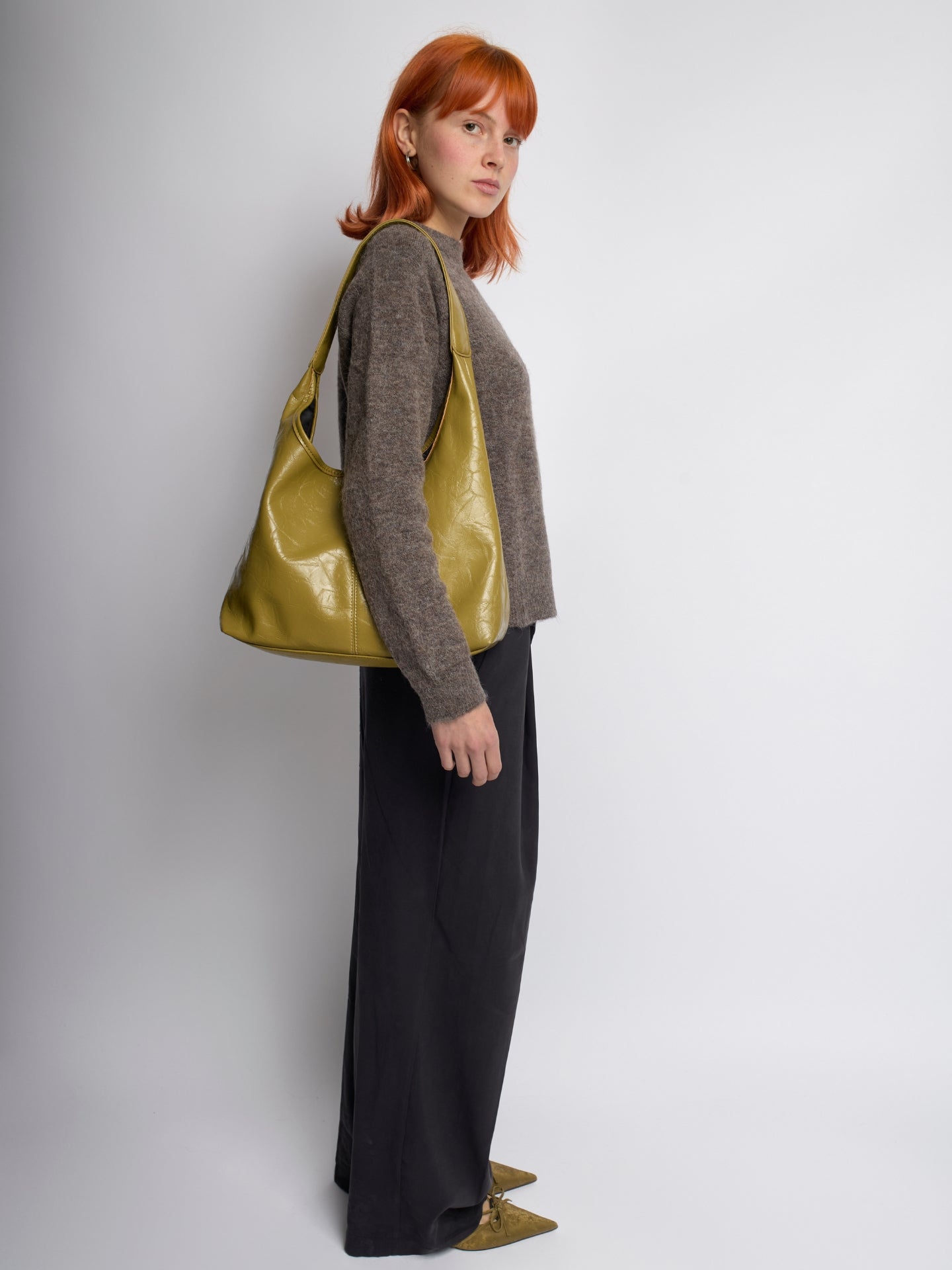 Soft Leather-Effect Tote Bag in Black with Matching Pouch | Spacious Everyday Shoulder Bag with Compartments | Koossa