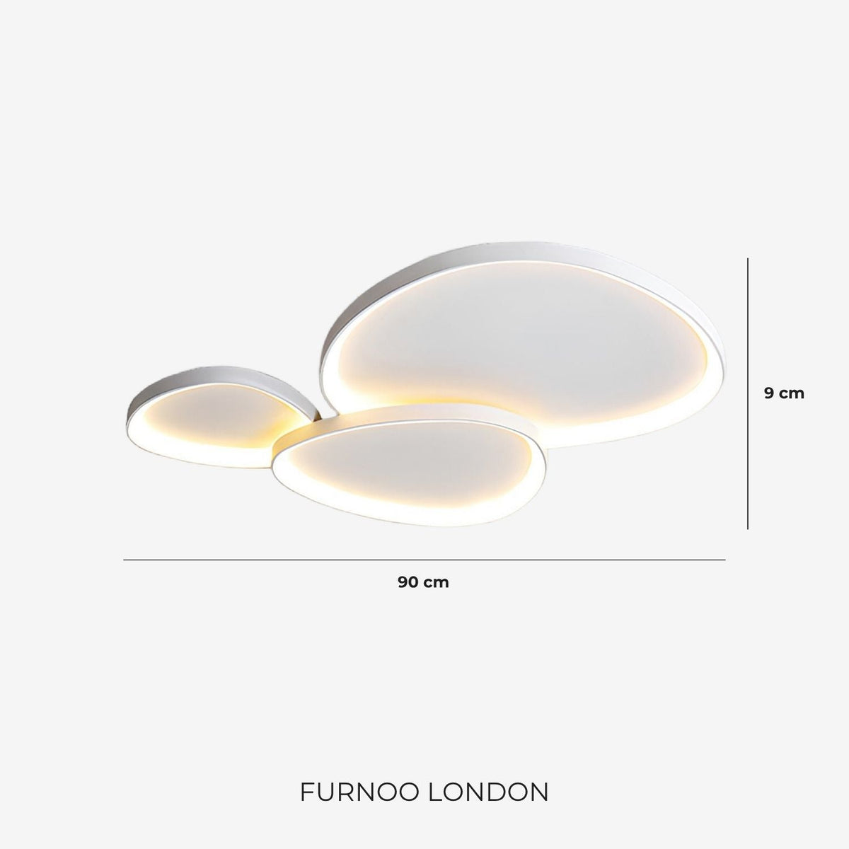 Modern LED Ceiling Light Flush Mount – Dimmable Rectangular Panel with Integrated LED for Living Room, Bedroom & Office | Lonoma