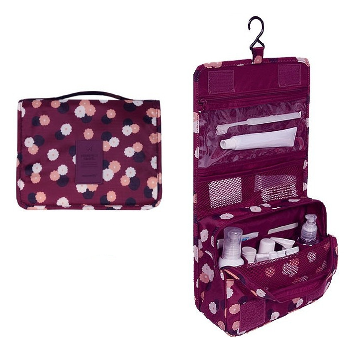 Women's Hanging Travel Toiletry Organiser Bag — Waterproof Cosmetics Case for Weekend Breaks & Holidays | Koossa