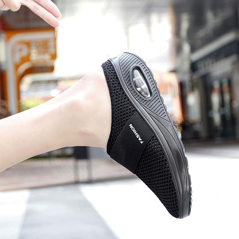 Women's Cushioned Orthopaedic Walking Trainers — Breathable Mesh Slip-On Shoes with Air Cushion Support | Koossa