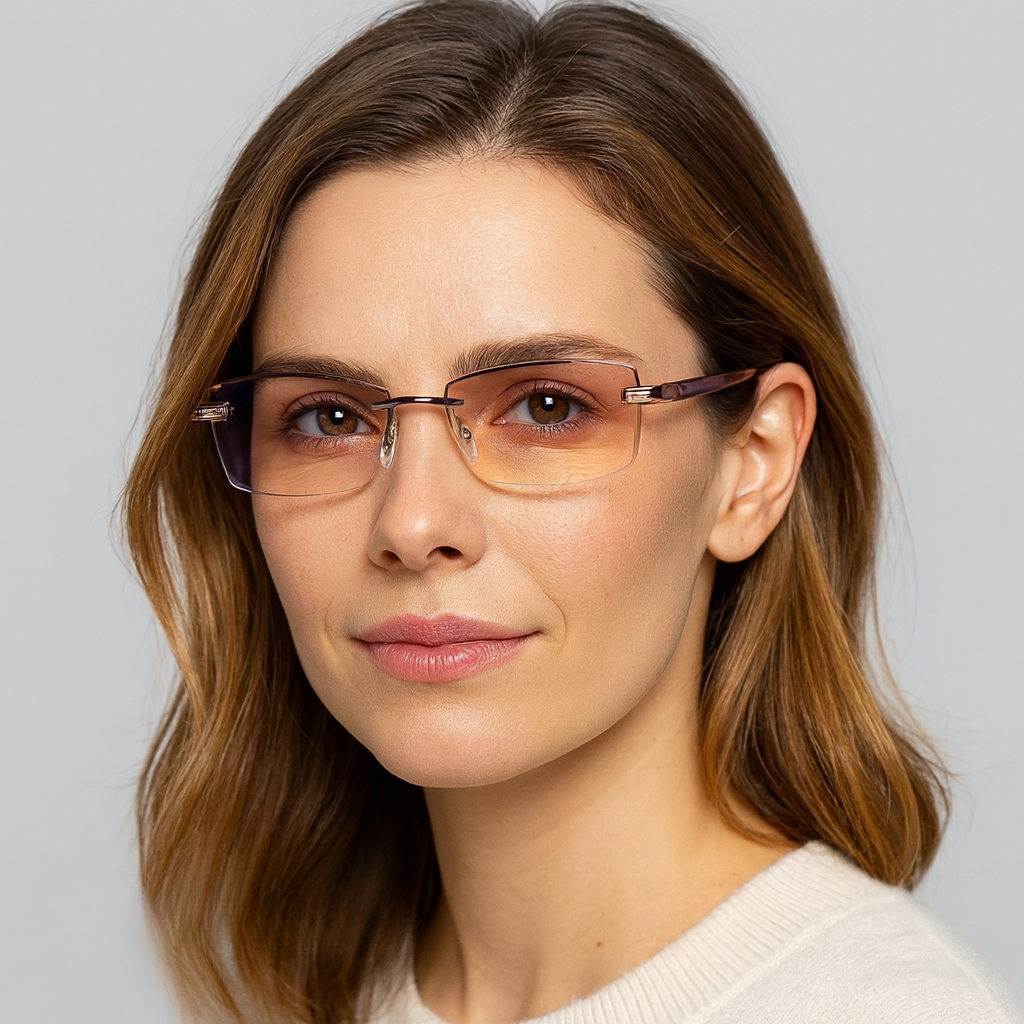 Rimless Progressive Reading Glasses — Ultra-Lightweight Eyewear with Blue Light Protection & Crystal Vision | Koossa