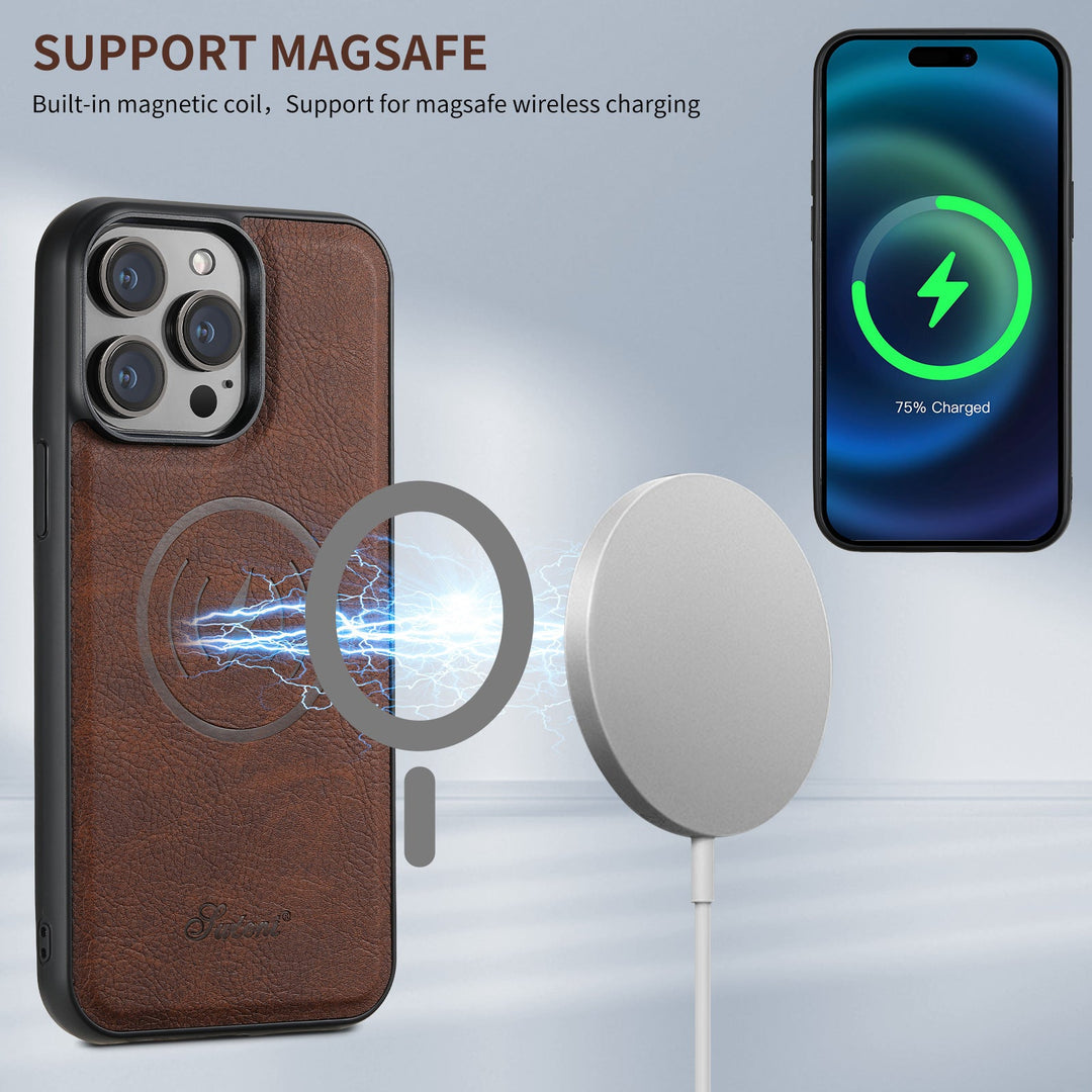 MagSafe Compatible Phone Case with Card Holder — Executive Smartphone Cover for iPhone 12–15 | Koossa