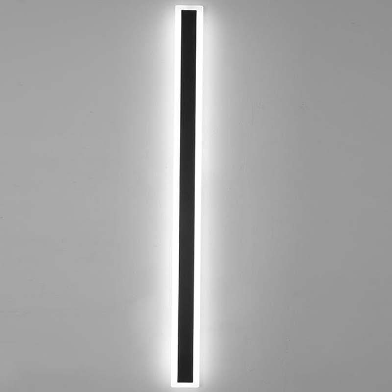 Applique murale LED extérieure moderne IP65 noire et blanche éclairage jardin balcon terrasse façade design | Koossa