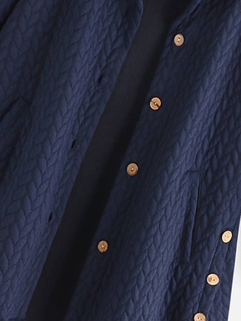 Women's Quilted Hooded Jacket with Wooden Buttons — Elegant Casual Coat for Autumn & Winter Outings | Koossa