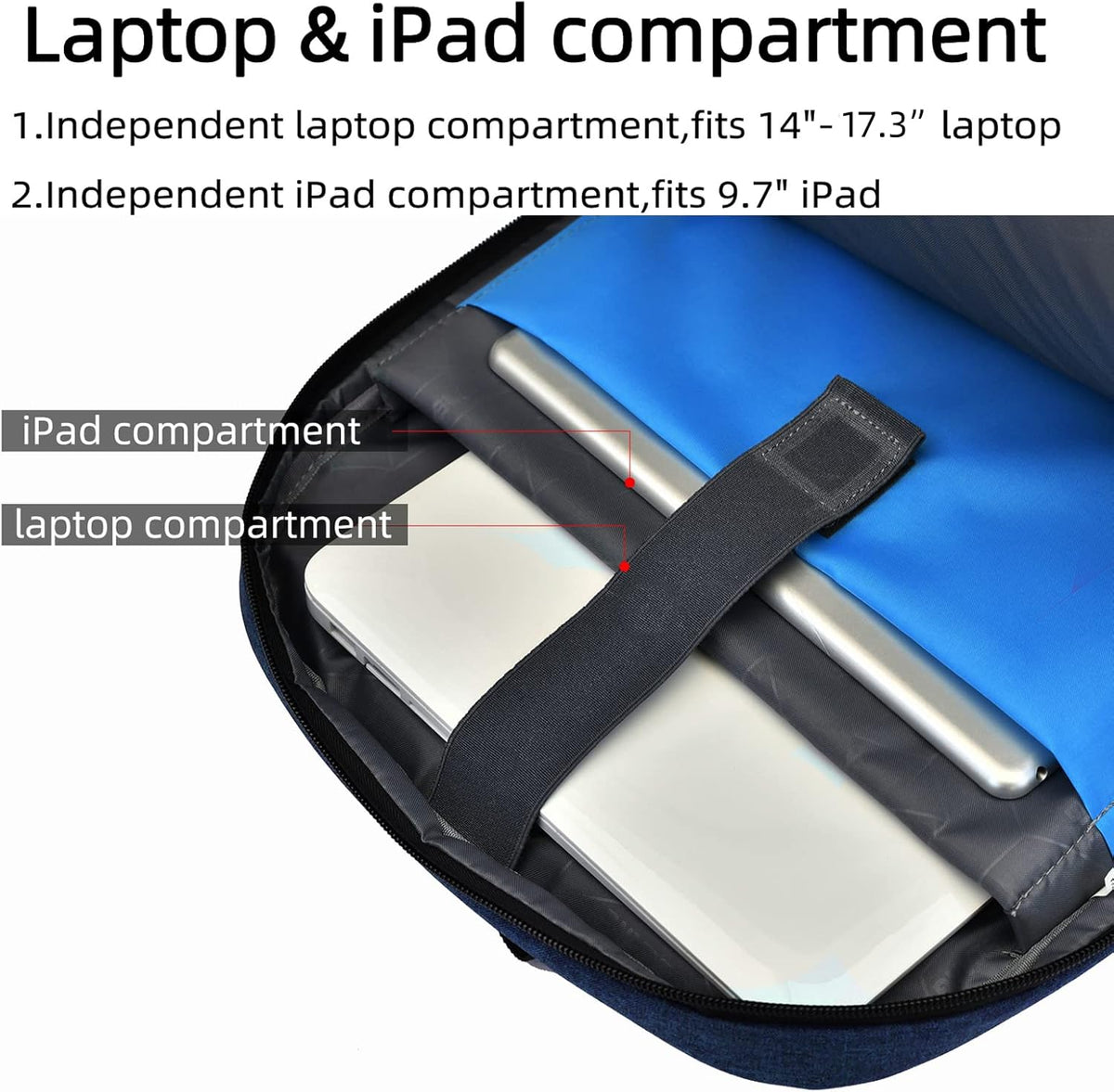 Laptop Backpack with USB Charging Port, Padded Compartment for 17 Inch Notebooks, Multiple Organizer Pockets, Trolley Sleeve for Business | Lonoma