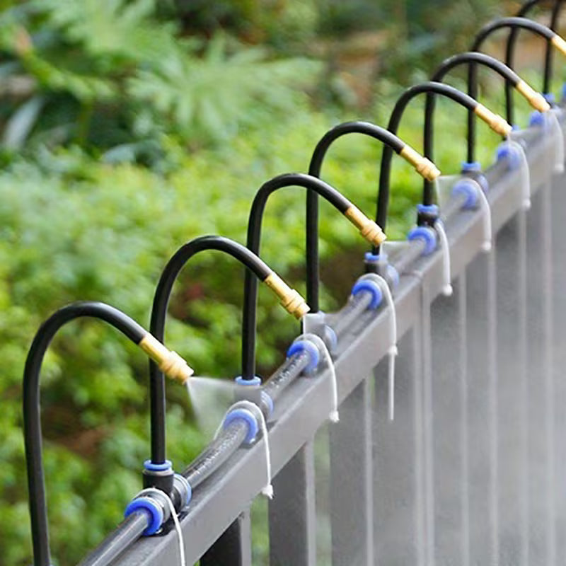 Système d'Irrigation Goutte-à-Goutte 360° Laiton Tuyau PE 8 mm Arrosage Automatique Jardin Balcon Serre | Koossa