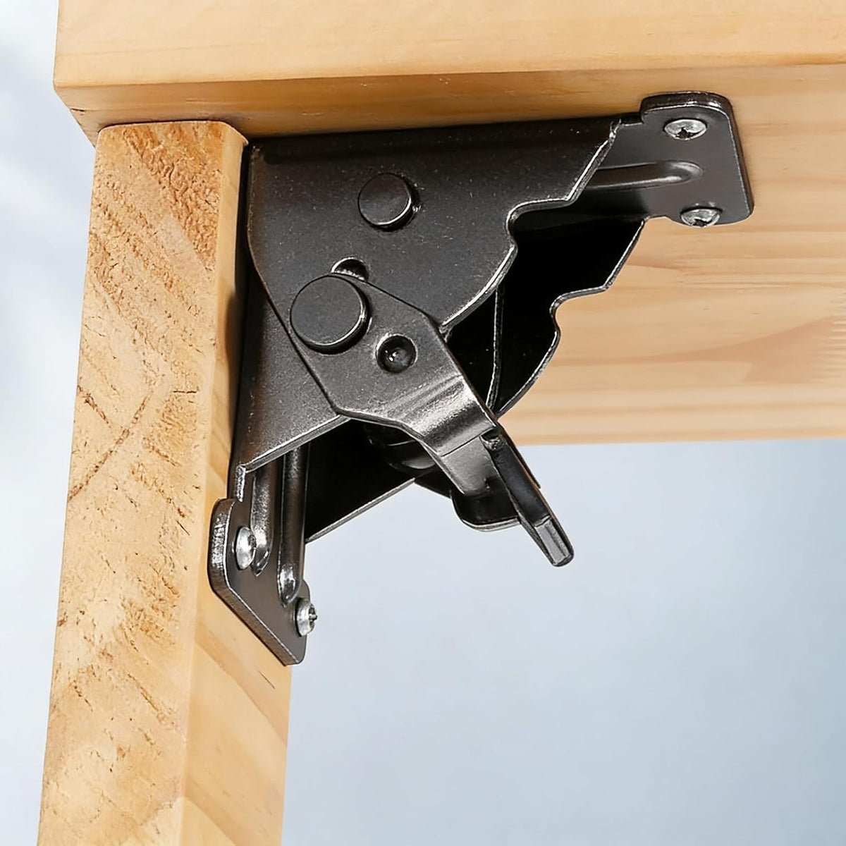 Heavy-Duty Folding Table Bracket Set, Self-Locking Steel Shelf Support for Workbench, RV Table, Drop-Leaf Desk, Murphy Bed | Lonoma
