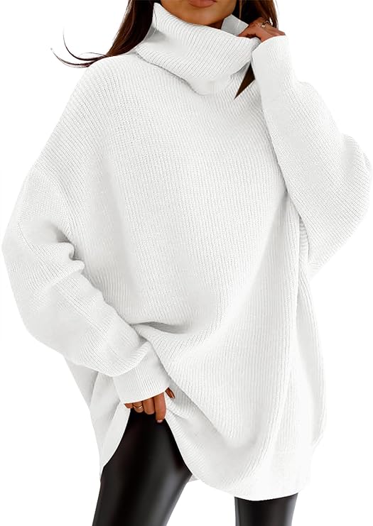 Women's Oversized Knit Jumper — Relaxed Fit High Neck Pullover for Everyday Comfort & Casual Elegance | Koossa