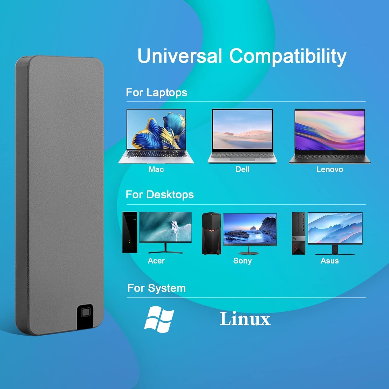 Portable Solid-State External Drive — Lightweight Fast-Transfer Storage for Professionals & Students | Koossa