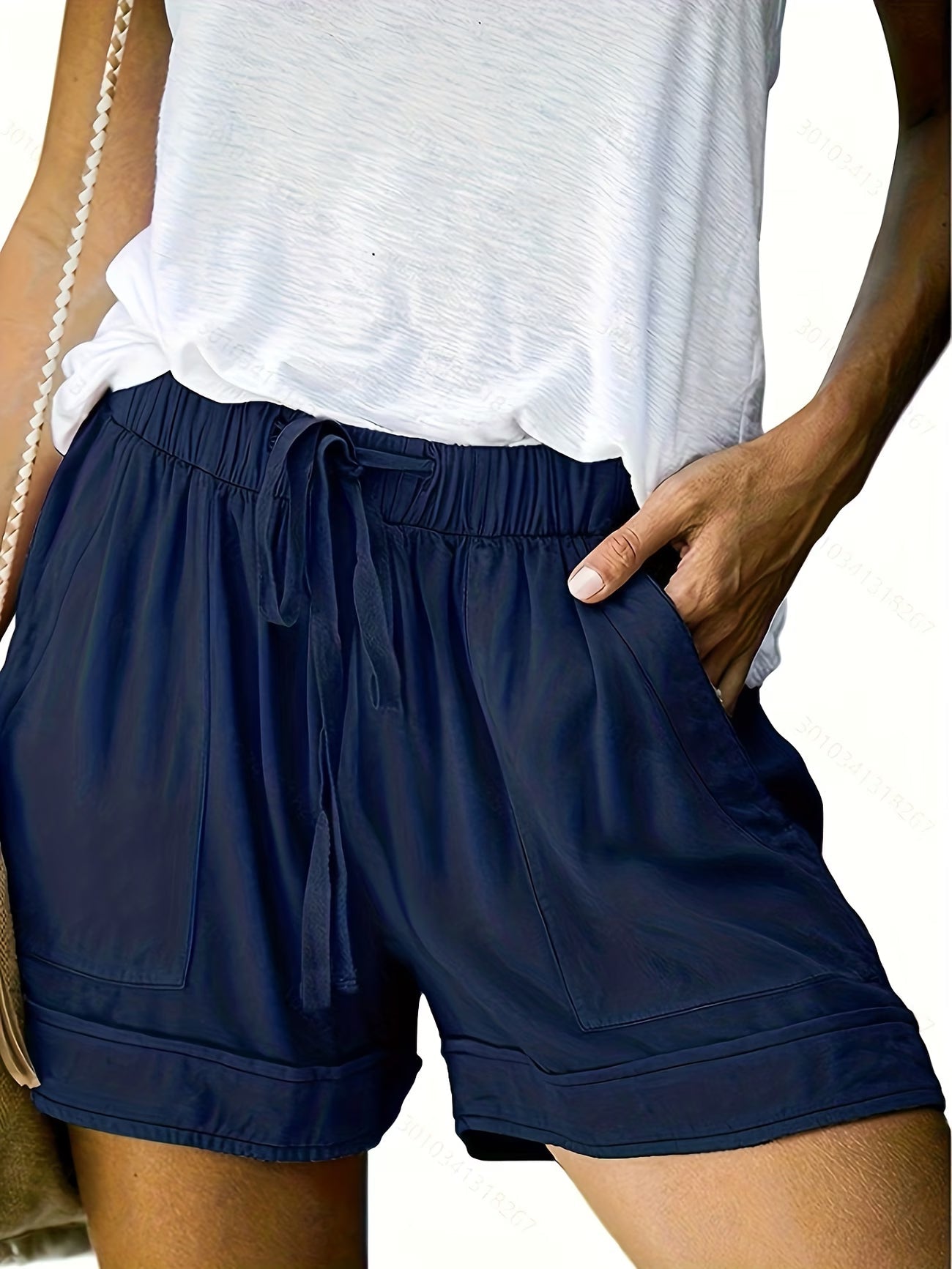 Women's Relaxed Summer Shorts in Breathable Cotton Blend – Loose Fit Casual Shorts with Elasticated Waist for Warm Weather Holiday Everyday Wear | Koossa